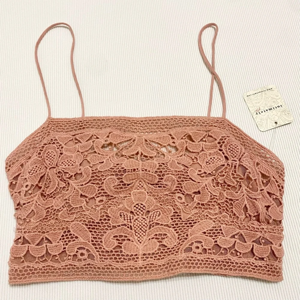 Free People FP One Lyra Bralette Rose Pink - Picture 1 of 5